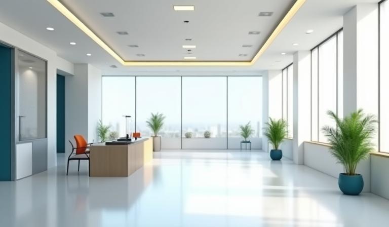 Modern office interior of Visionary Talents India.